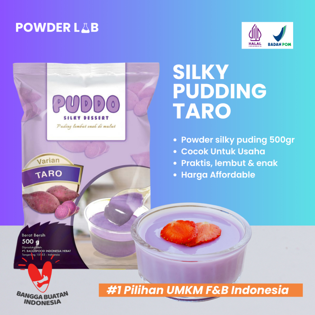 

Silky Pudding Powder Rasa Taro 500 GR