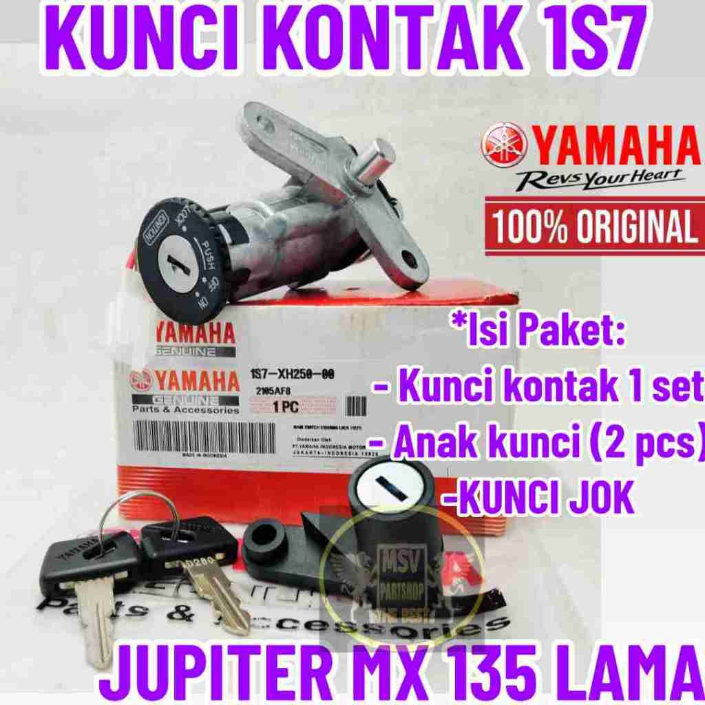 Kunci Kontak Set + Kunci Jok 1S7 Asli Original Motor Yamaha Jupiter MX 135 Lama Jupiter MX Old Kunci
