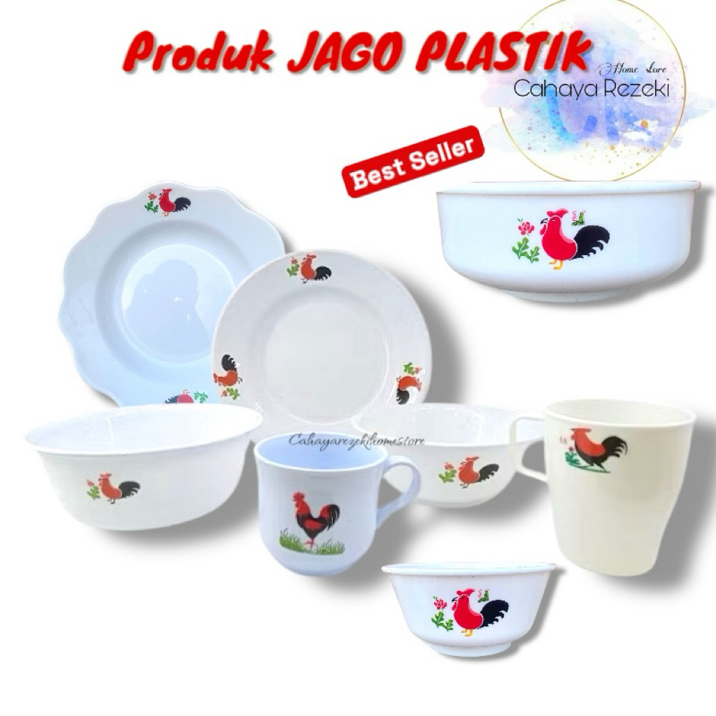 Mangkuk sop soup Ramen Plastik Jago | Piring Plastik Jago | Gelas Jago Gocek plastik