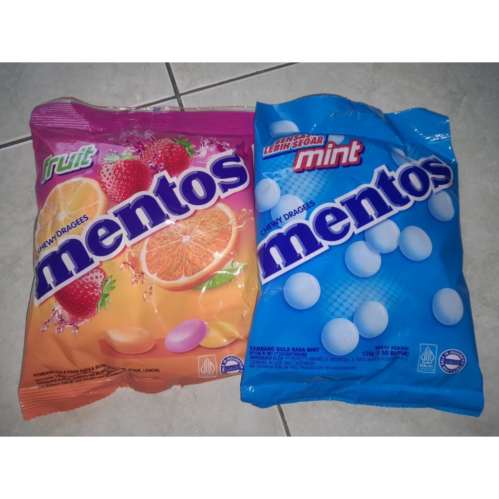 

Permen Mentos 135gr permen Lunak berbagai varian rasa