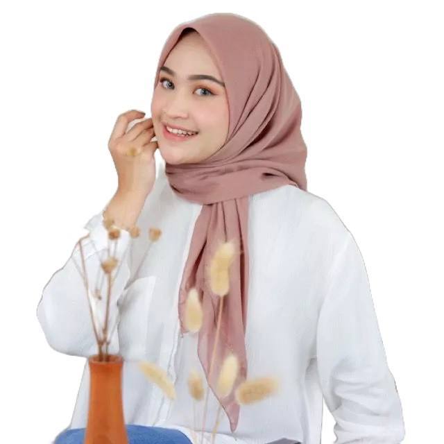 38 WARNA SEGIEMPAT PARIS VOAL PREMIUM ANTI LETOY JAHIT TEPI / HIJAB SQUARE KATUN PARIS UNTUK SEKOLAH
