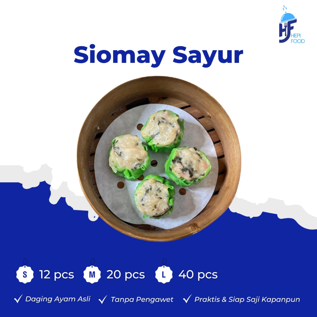 

HEPIFOOD SIOMAY SAYUR Frozen Dimsum | Kemasan Usaha | 12,20,40 pcs | Lezat Berkualitas | Tanpa Pengawet