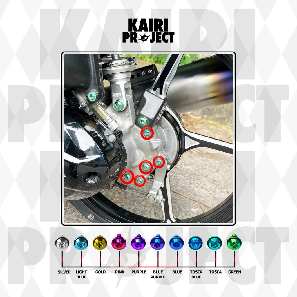 Baut titanium set gardan beat karbu, Beat deluxe