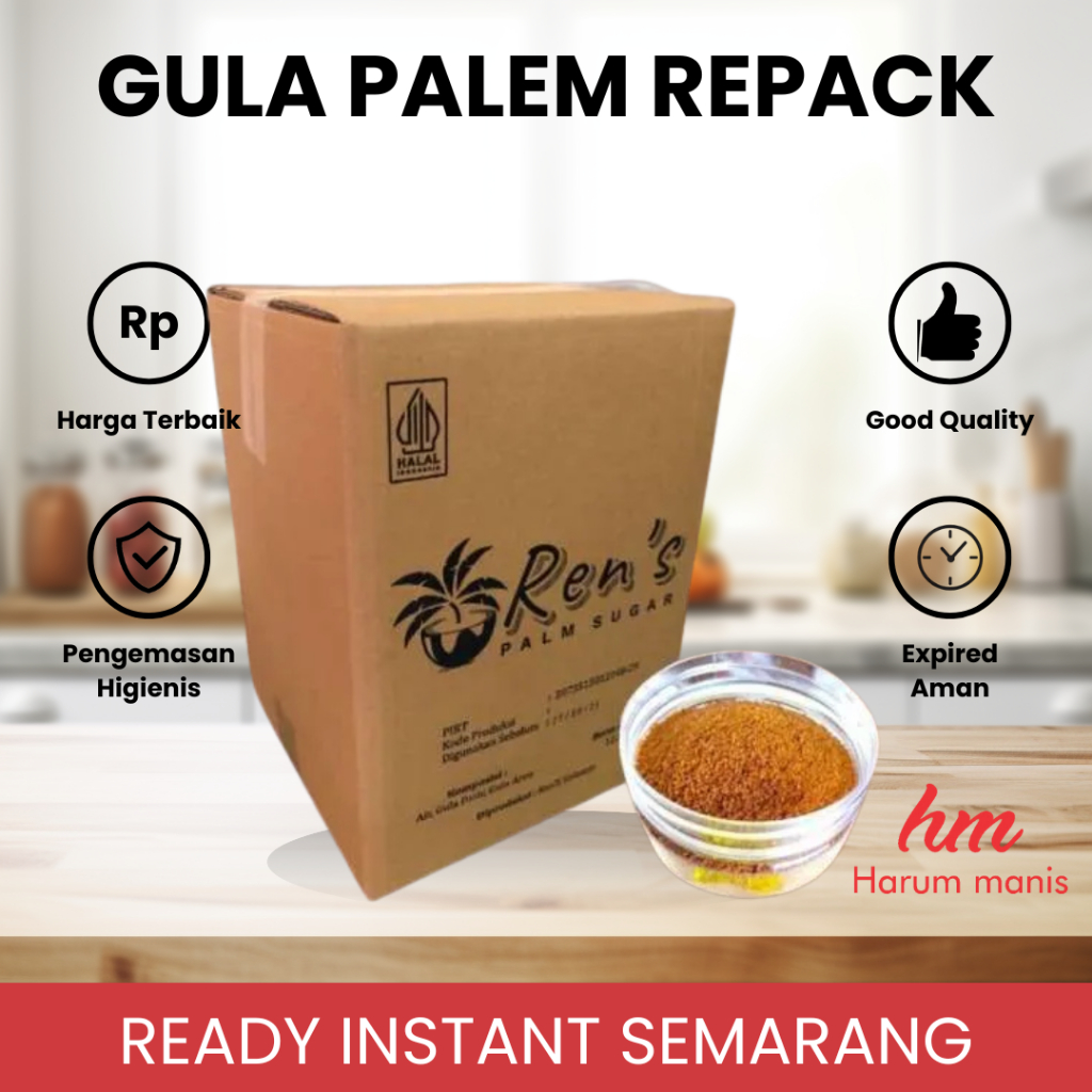 

Gula Palem / Aren / Brown Sugar Repack Instant Semarang