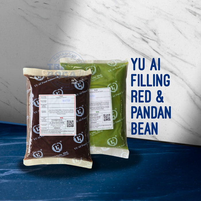 

Yu Ai Filling 1 Kg ( Red Bean, Pandan ) Selai Kacang Merah Hijau Isian Pasta
