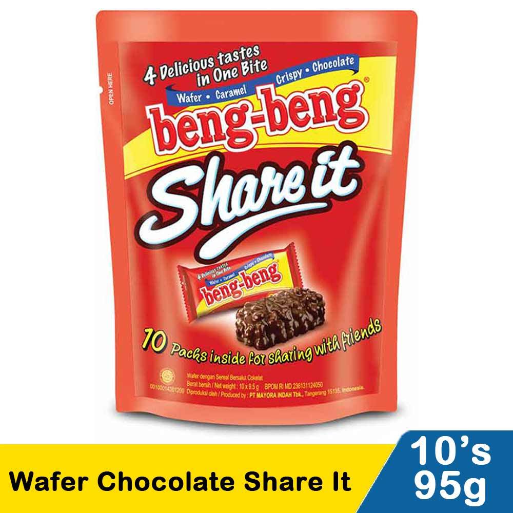 

beng-beng wafer chocolate share it 10's 95g