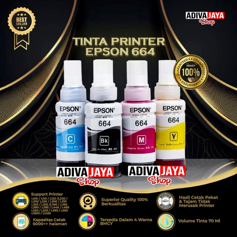 Tinta Printer 664 Original Epson L120 L121 L310 L360