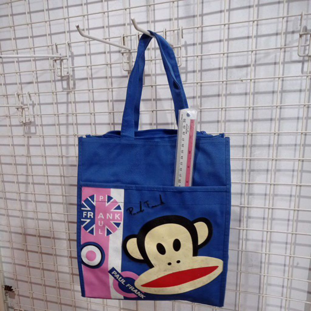 Paul Frank bag - blue bag-preloved -alas 10x26cm tinggi 30cm
