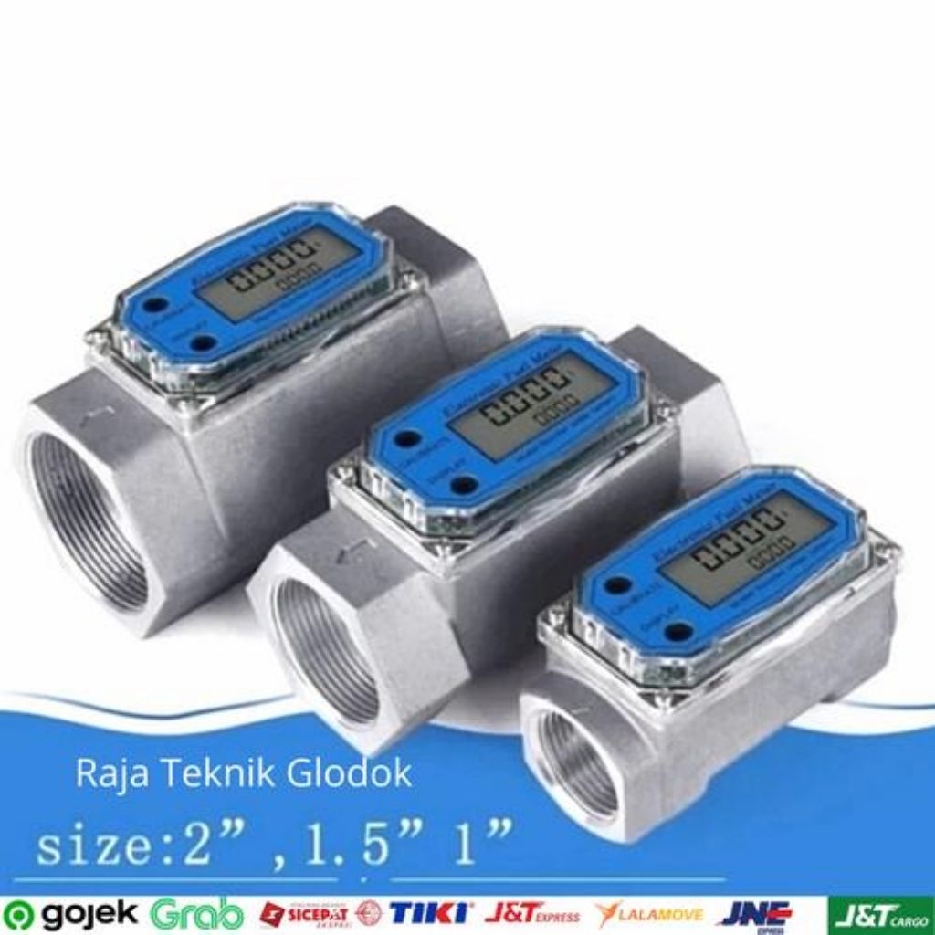 Flow Meter Digital Turbine 1 inch Flow Meter Solar/Air Digital 1"