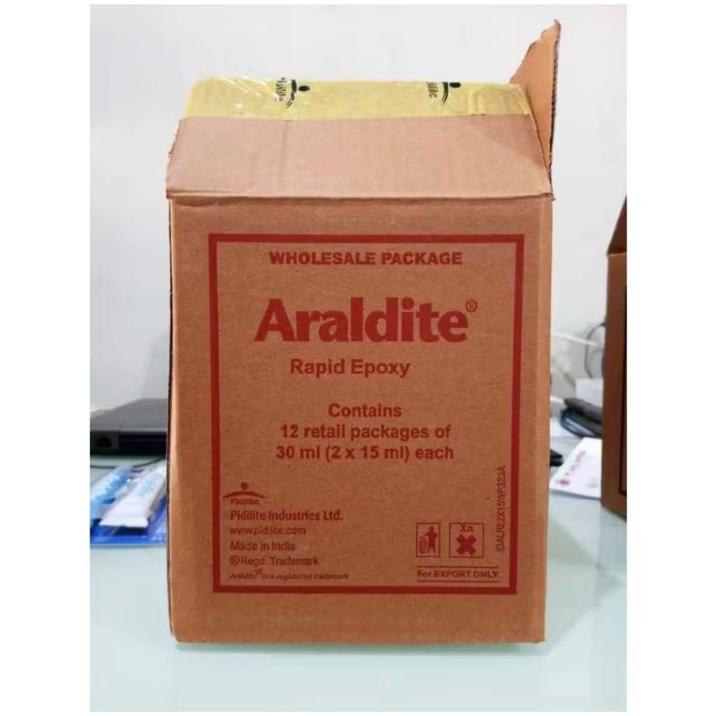 

1 lusin lem araldite merah 5 menit 2x15gr clear (12PCS)