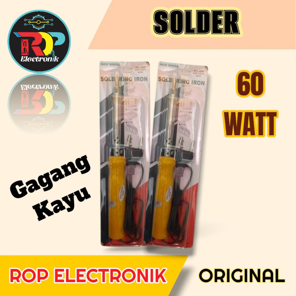 Solder 60 Watt Gagang kayu Murah