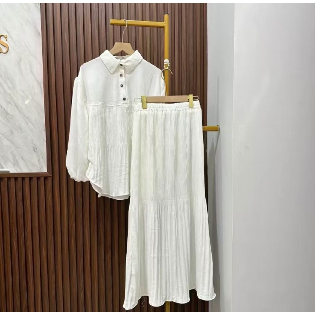 SETELAN ROK WANITA KEKINIAN ONE SET ROK KOREAN STYLE