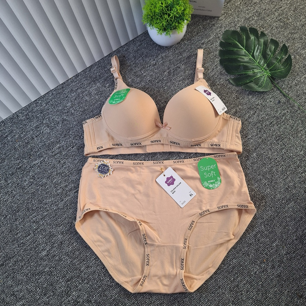 One Set Sorex #32 Super Soft Bh Casual Style Cup Kecil Setara A-B Tanpa Kawat