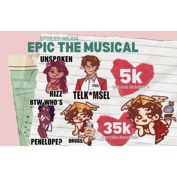 

[ Epic The Musical ] Fanmerch glitter stickers