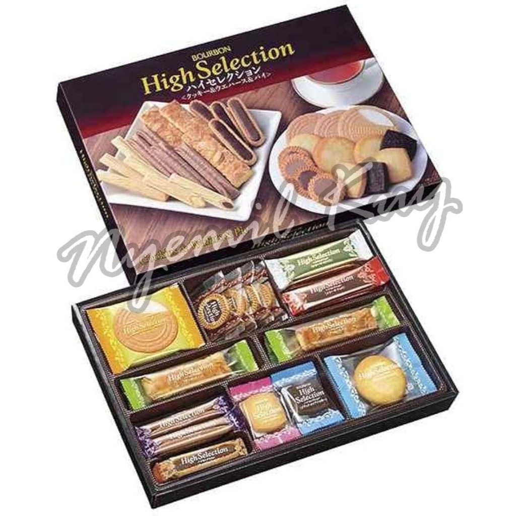 

Bourbon High Selection HS-G Biscuit Japan - Bourbon Cookies Wafer Pie - Bourbon Biskuit Jepang Aneka Rasa 342g
