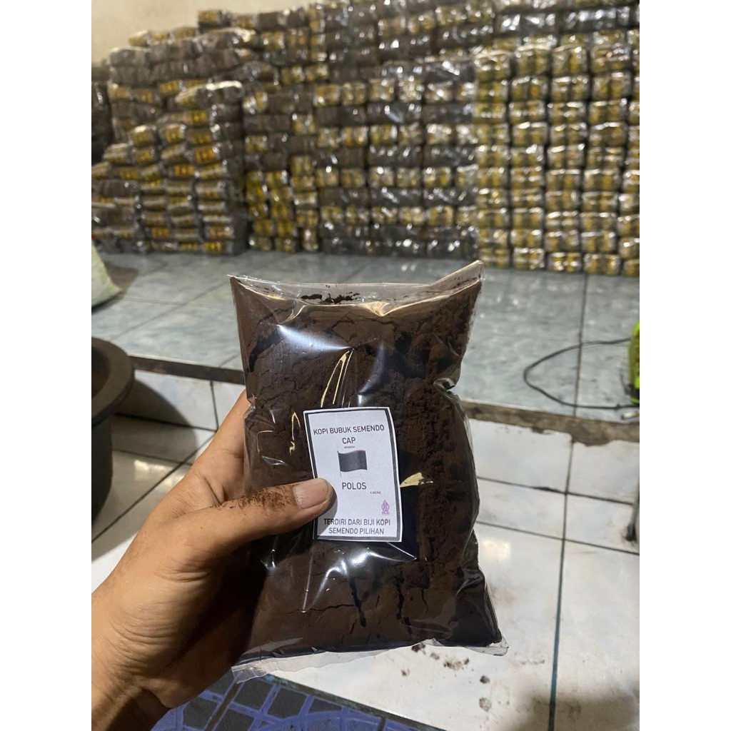 

(KOPI HEMAT RASA MANTAP 1/4kg7.500) KOPI BUBUK SEMENDO CAP BENDERA POLOS