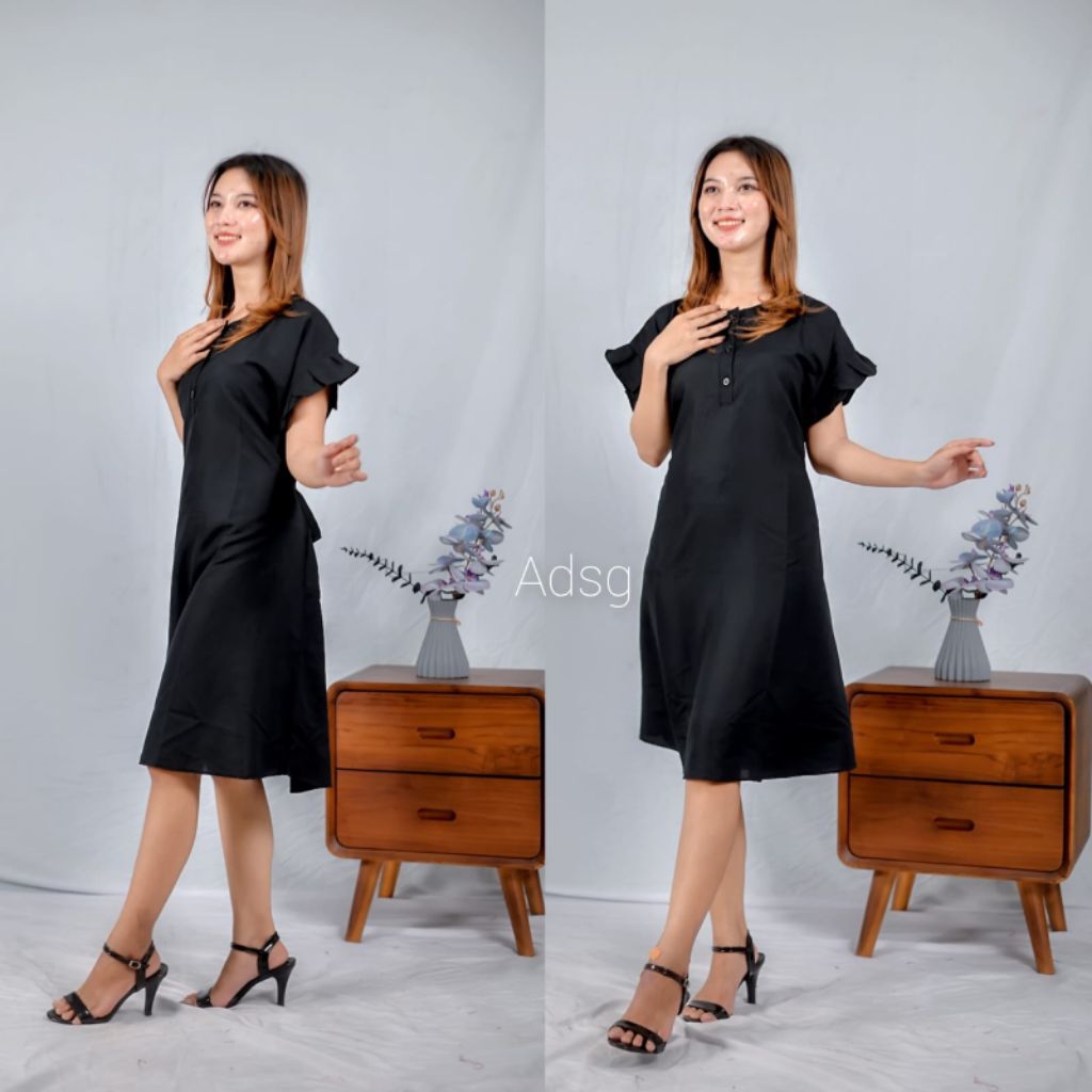Dress Pesta Wanita Dress Kondangan Brukat Party Casual Dress Cewek Korea Gaun Pesta Wanita Brokat Re