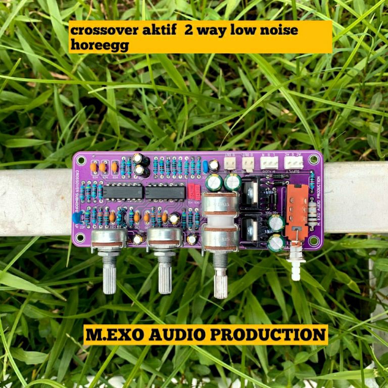 KODE V26S Kit Crossover Aktif Lpf 24db Asli 2 Way Subwoofer Dan Mid High ic Original