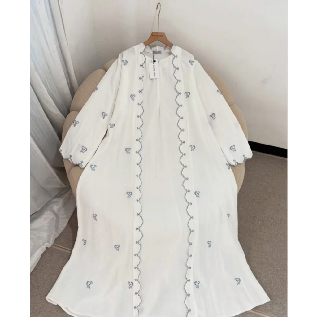 Abaya Remaja Aesthetic Abaya Syari Warna Putih Abaya Kekiniaan Terbaru 2025 Abaya Trending Mix Bordi