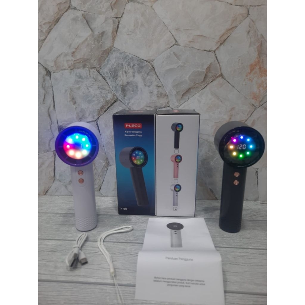 COD FLECO F-99 Kipas Angin Portable Mini Angin Kencang Rechargeable / Kipas Angin Turbo