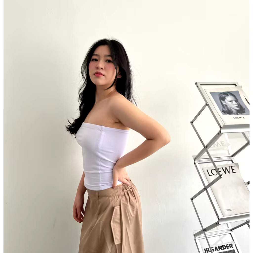 Kembe Square Tank Top Wanita Jersey Premium