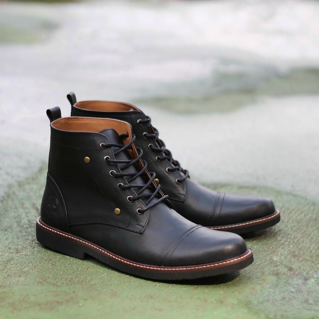 SEPATU BOOTH REYL MAN OVORTURE BLACK SERIES,SEPATU BOOTH,SEPATU BOOTH PRIA,BOOTH PRIA SEPATU