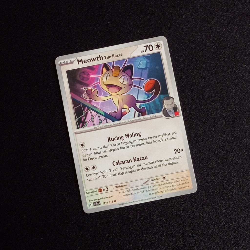 Meowth Tim Roket C sv10s Kehadiran Juara Pokemon TCG Indonesia