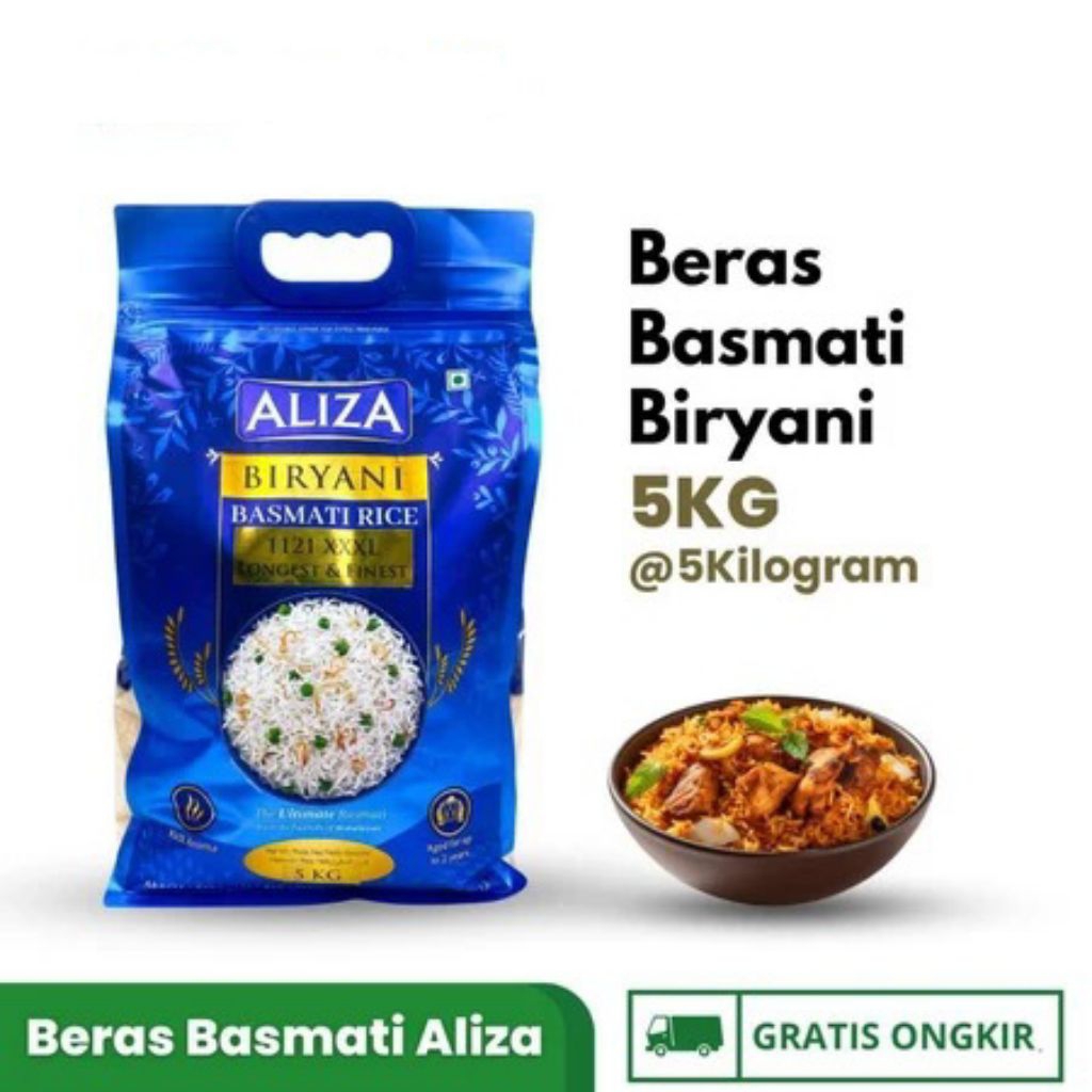 

Beras Aliza Biryani Basmat 5 kg Biryani Basmati Rice