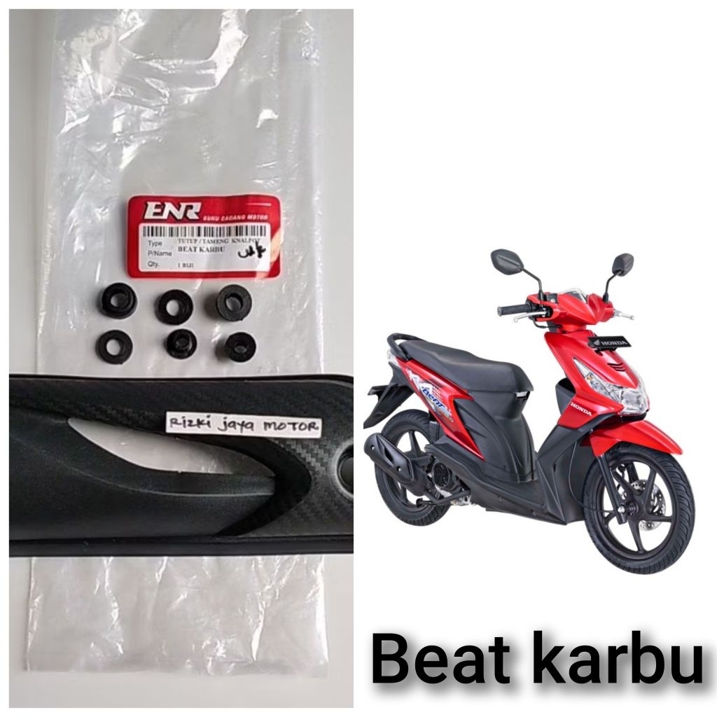 Pelindung knalpot cover tutup knalpot beat karbu sudah ada seal+bus besi tinggal pasang ori ENR