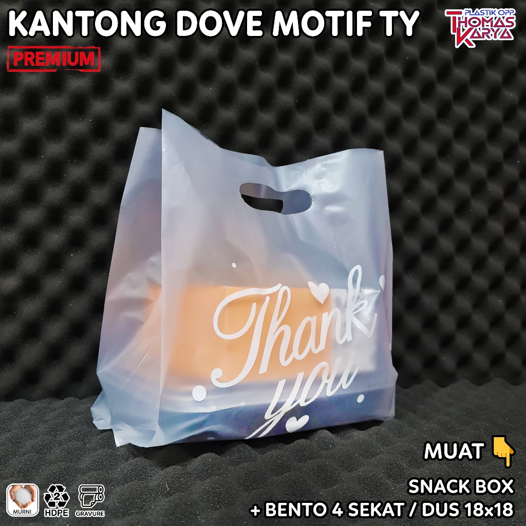 

Plastik DOVE MOTIF THANK YOU Muat H0kB3n 22x20+Snack ULTAH /Kantong Snack Hampers Lucu Isi 50 pcs