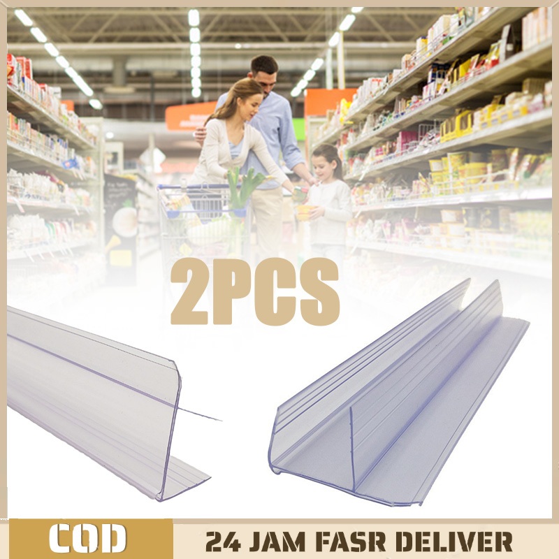 

1m/2pcs Price Rail Label Harga Pop Card Papan Rak Minimarket Price Tag Rak Label Display Harga Bilah Label