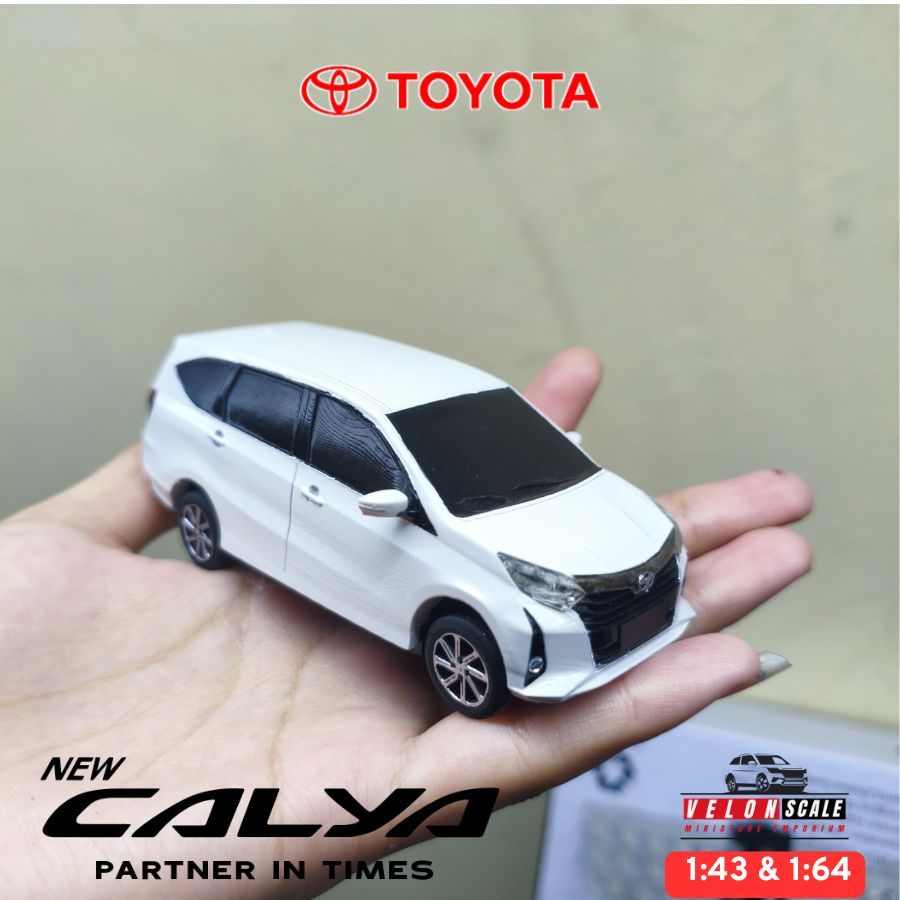 Diecast Mobil LCGC Toyota Calya 2019 Skala 1:43 Miniatur Toyota Calya 2019. Gratis Custom Platnomor