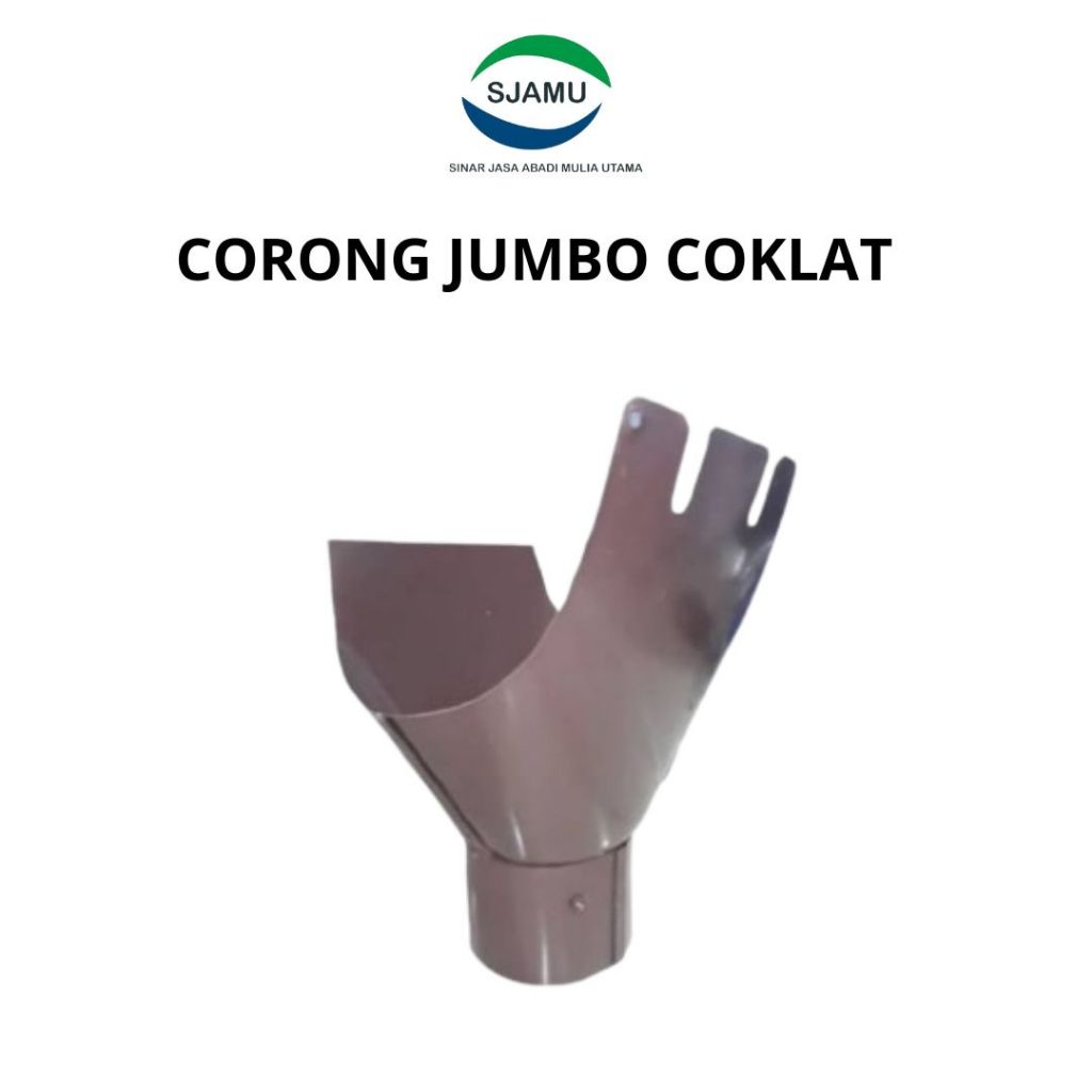 Corong Jumbo Coklat SJA Talang Metal | Talang Jumbo Coklat