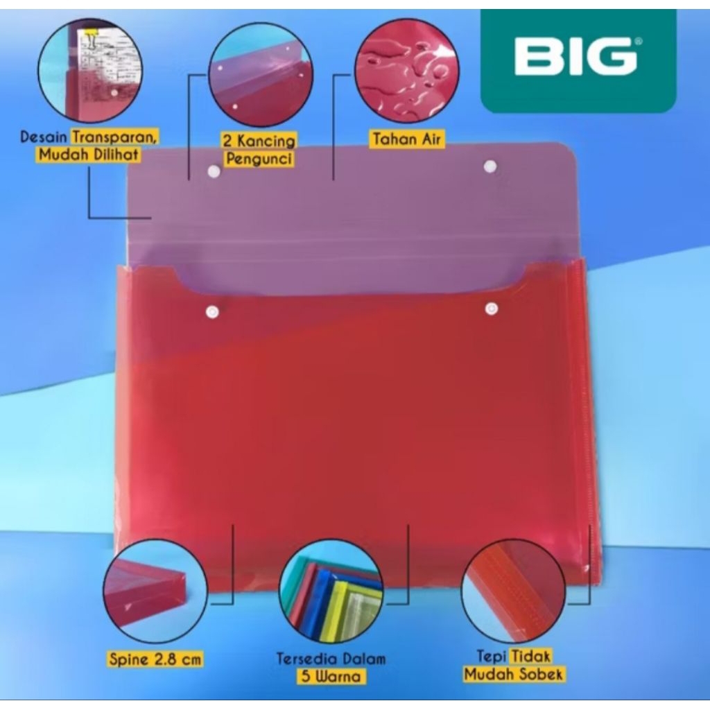 

MAP KANCING TRANSPARAN BIG MF 8114 (PAK) ISI 12 / MAP DOCUMENT KANCING 2 BIG (1 LUSIN)