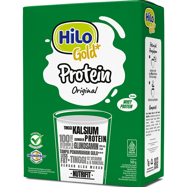 

HILO GOLD PROTEIN ORIGINAL BOX 500 GR Susu Tinggi Kalsium Lebih Rendah Lemak