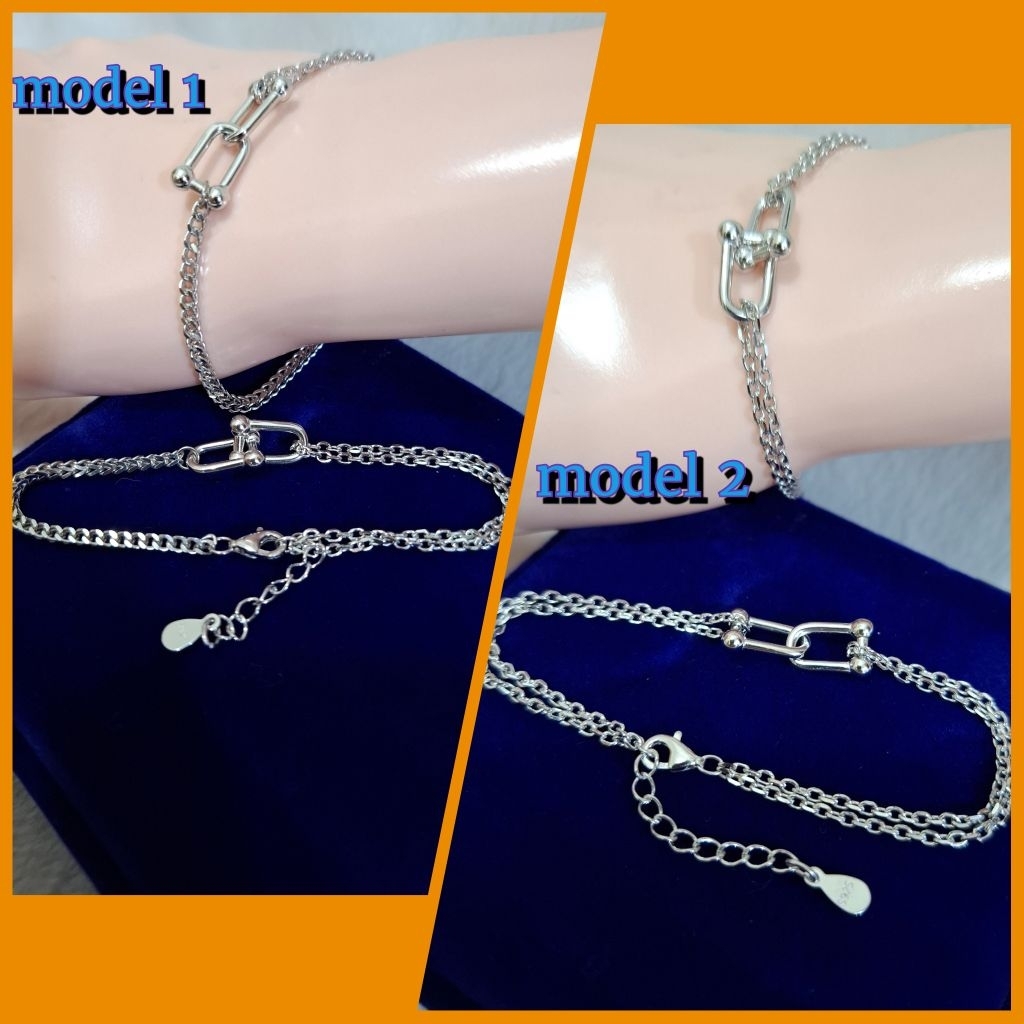 Gelang tangan perak silver 925.gelang rantai dewasa