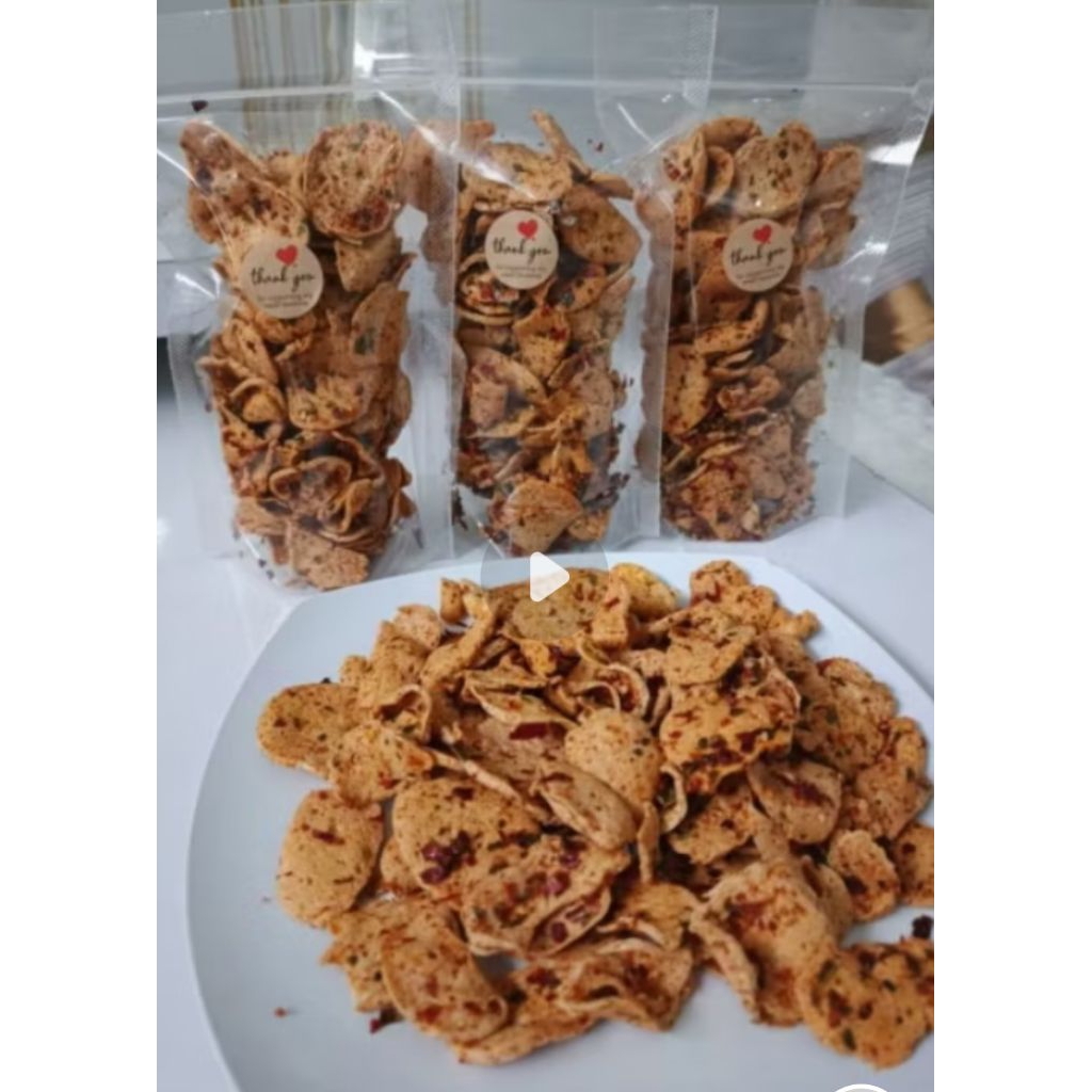 

BASRENG KERIPIK PEDAS DAUN JERUK(UK JUMBO) 500GR **