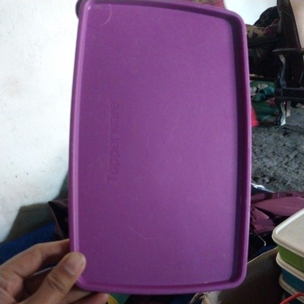 SECOND TUTUP TUPPERWARE PACK N STORE COMPACT GULA SHELF SAVER JADUL
