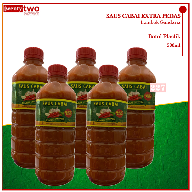 

Lombok Gandaria Saus Saos Cabai Chili Sauce Extra Spicy Ekstra Pedas 500ml