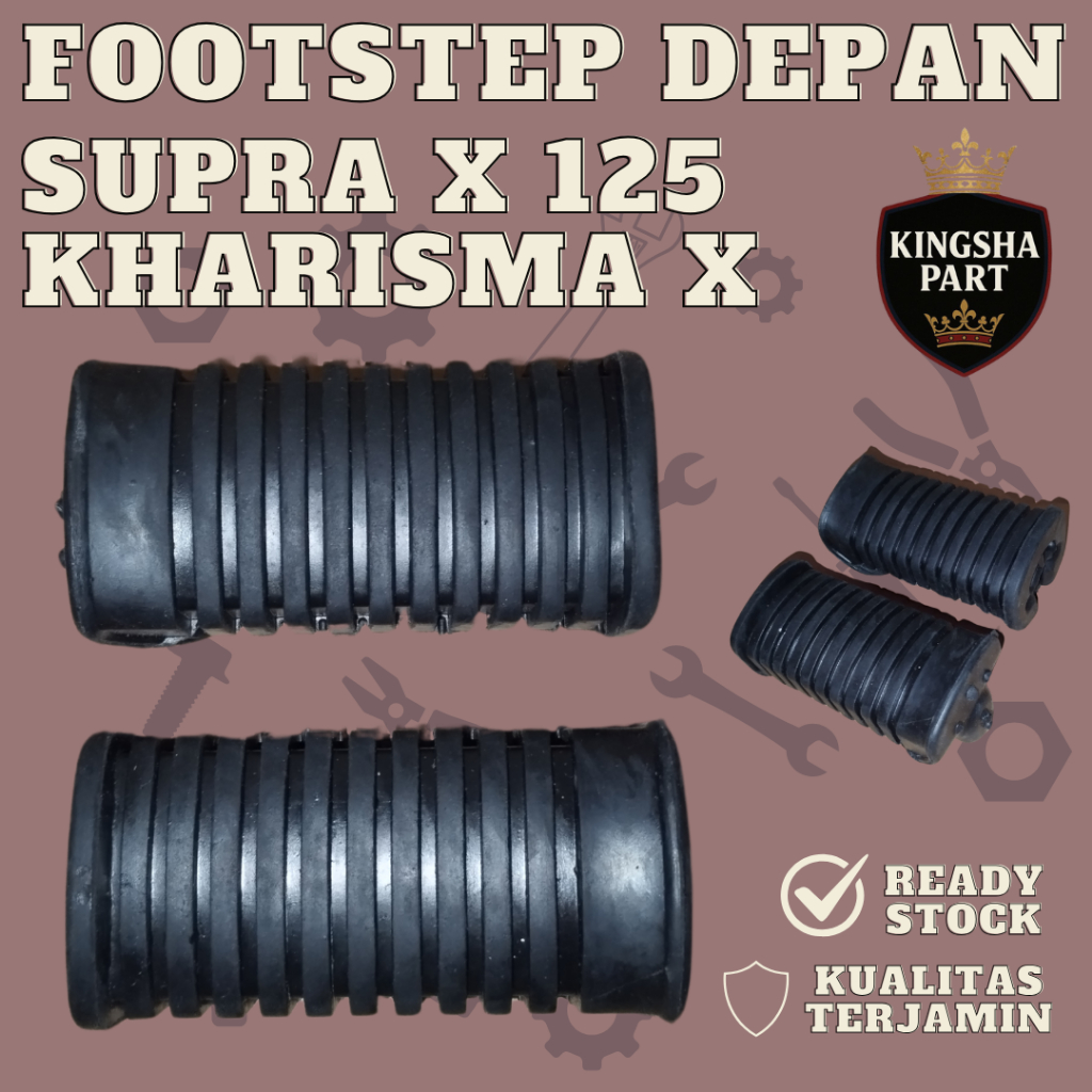 Karet step depan supra x 125 karet footstep depan karisma x supra x satu pasang