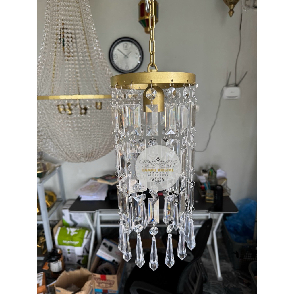 lampu gantung dekorasi juntay bandul kotak panjang