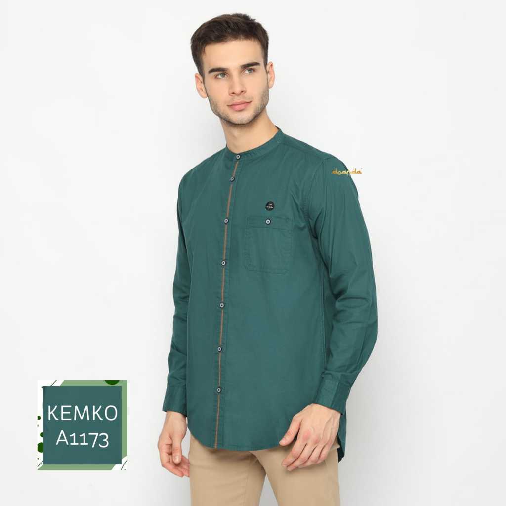 Doanda Baju Koko Pria Lengan Panjang Regular Kemeja Muslim Katun