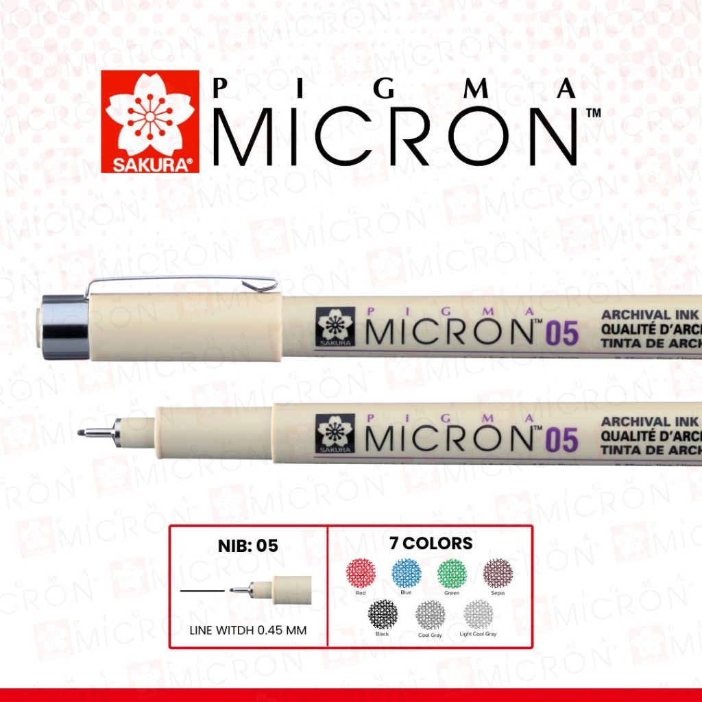

Sakura Pigma Micron 05 Drawing Pen Fine Liner Sketching, Doodling, Journaling, Outline