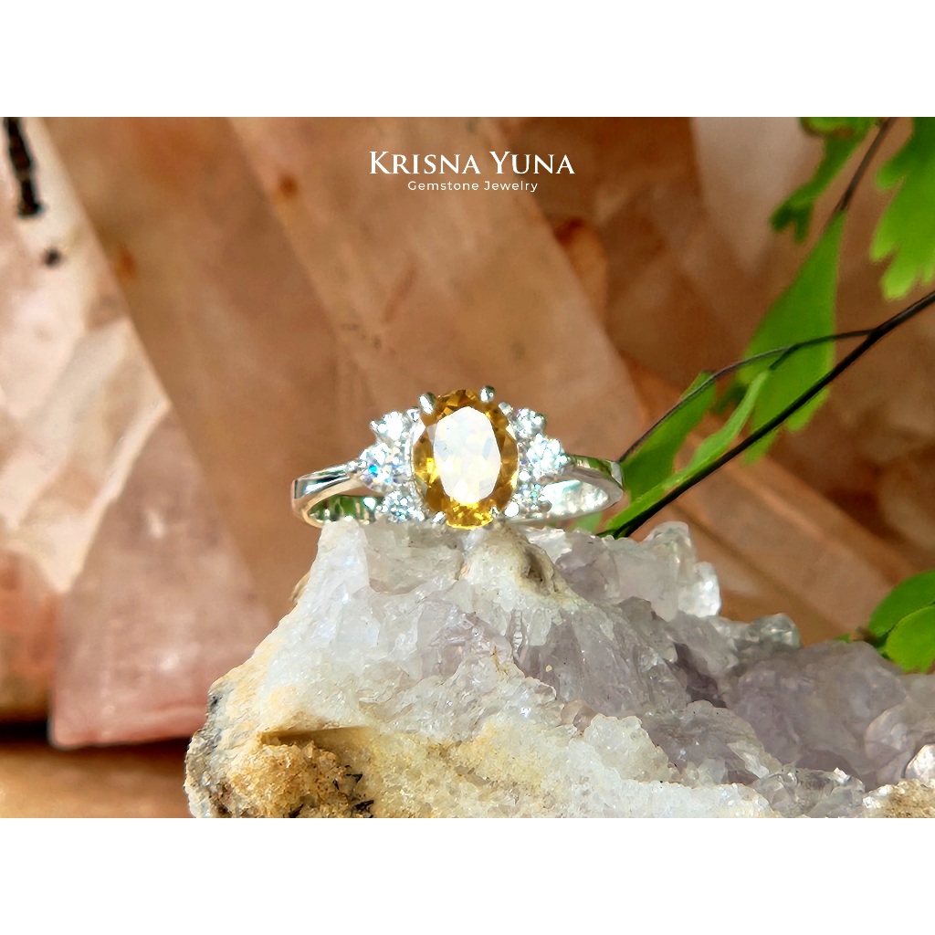 Natural Yellow Tourmaline Ring