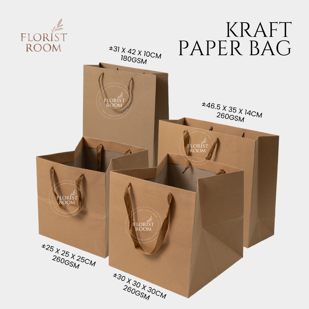

Kraft Paper Bag - Tas Coklat - Bahan Tebal 260 gsm