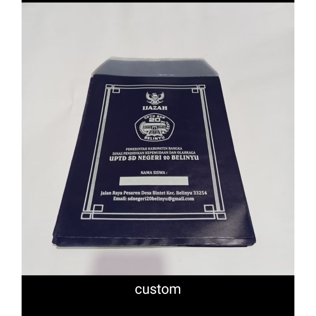 

sampul ijazah custom untuk TK paud Sd Smp sma