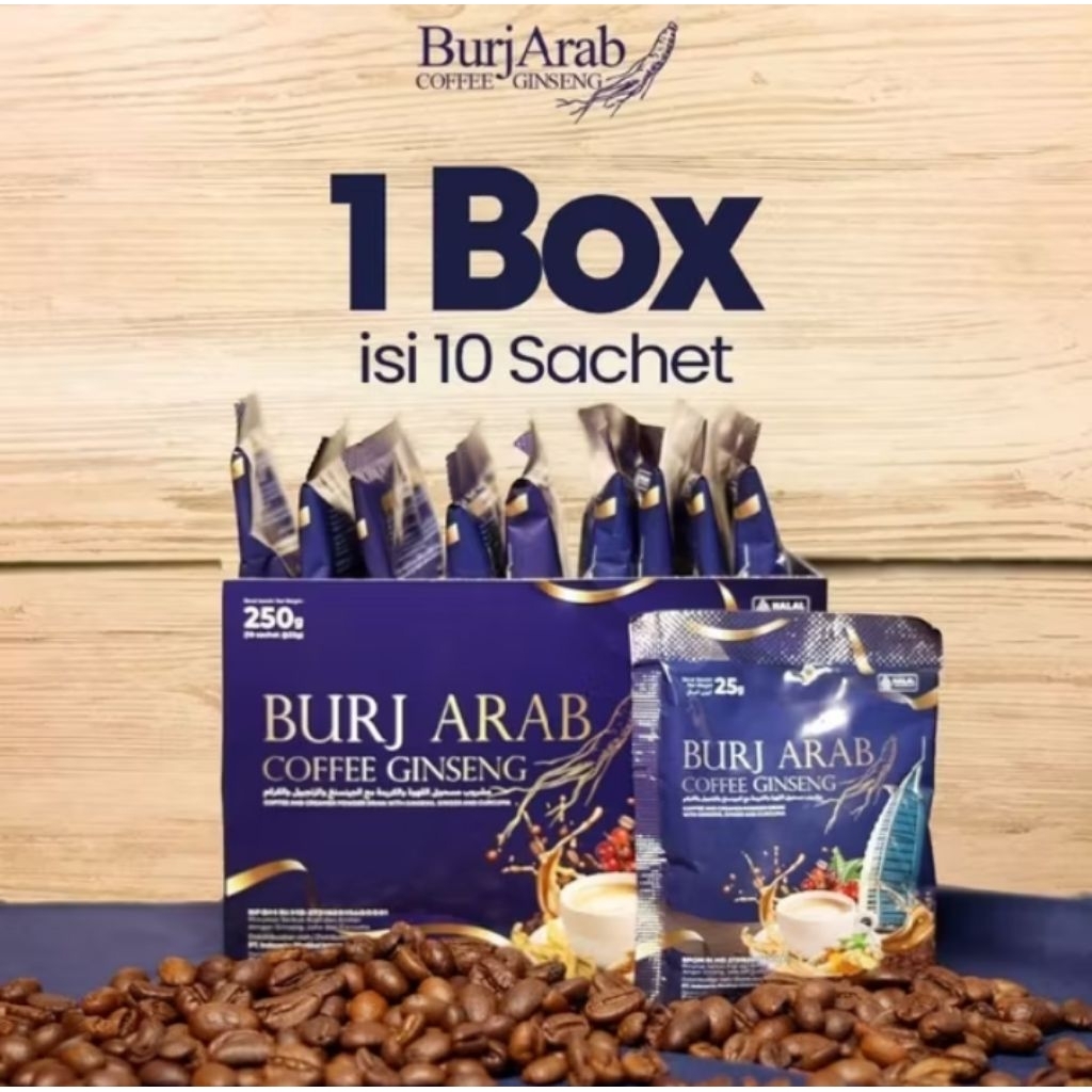 

BURJ ARAB COFFEE - Herbal Kopistamina Asli Original - Kopi Gingseng Herbal
