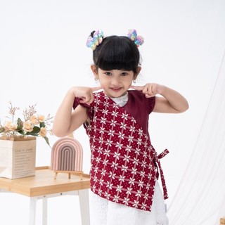 Delova Kids -  MOANA BATIK Baju Blouse Anak Modern Bahan Katun Batik Cap Awet Kondangan Lebaran Pesta Anak Perempuan