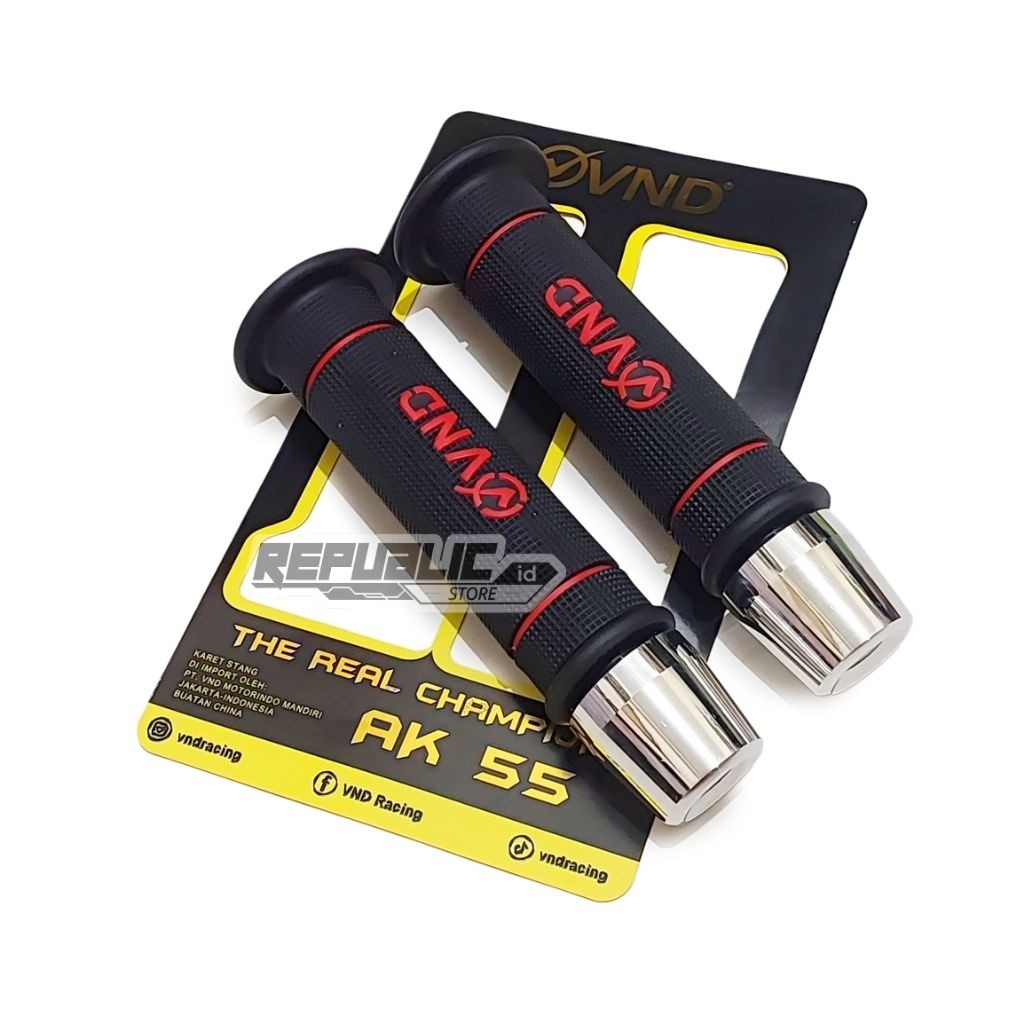 RIS Paket Variasi 2in1 Handgrip VND AK55 + Jalu Stang Chrome Model Pcx Sarung Gas Jalu Stang Univers