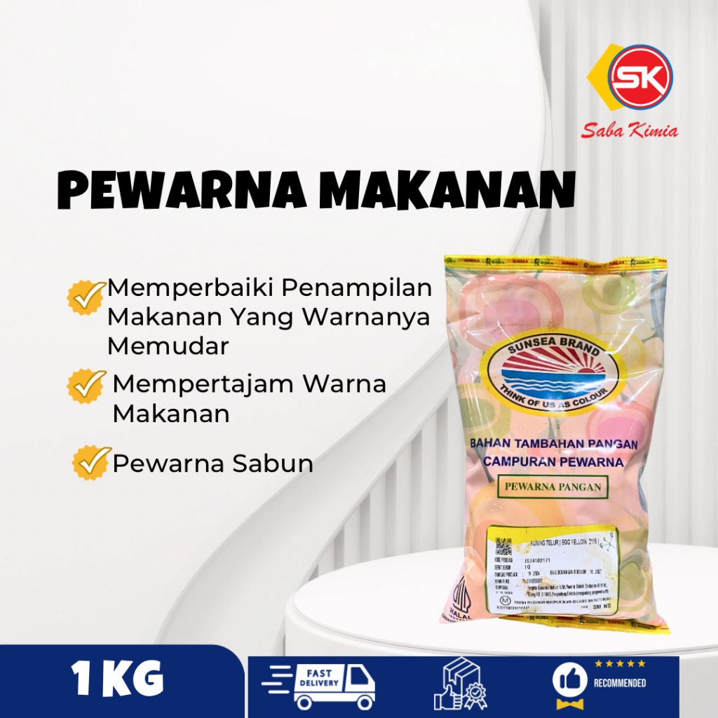 

Pewarna Makanan Sunsea Kuning Telur (Egg Yellow) 1 KG
